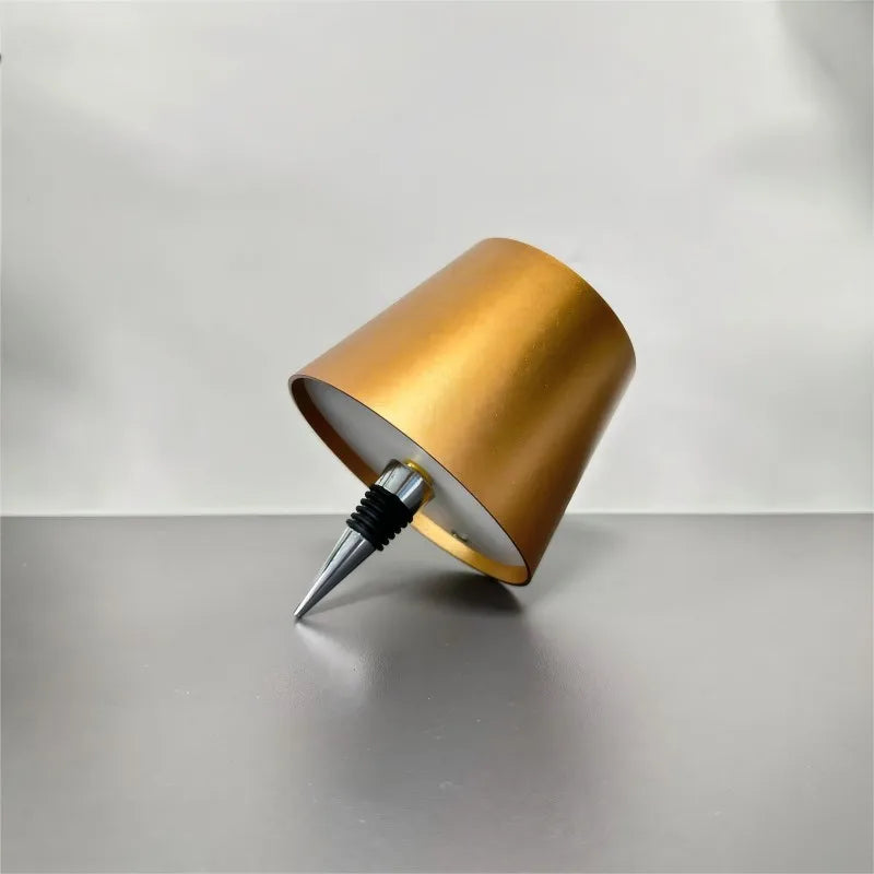 VinoGlow Touch Lamp: Wireless Wine Bottle LED Table Light (USB Rechargeable)