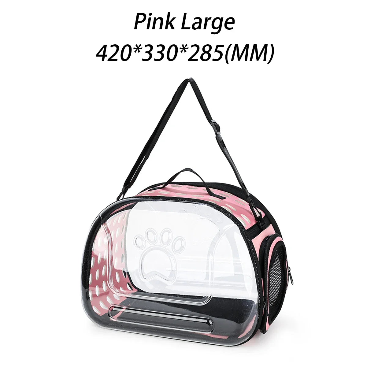 ClearPaws Carrier: Foldable Transparent Pet Shoulder Bag for Travel