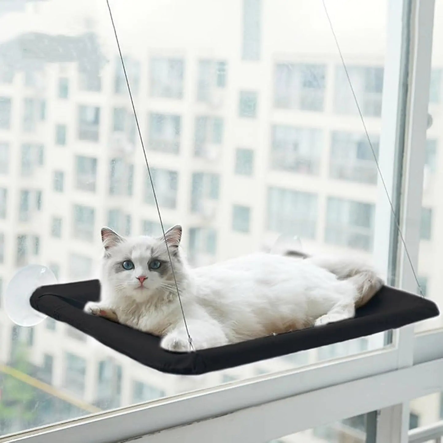 SunnyPaws: Window-Mounted Cat Hammock Bed with Heavy-Duty Suction Cups