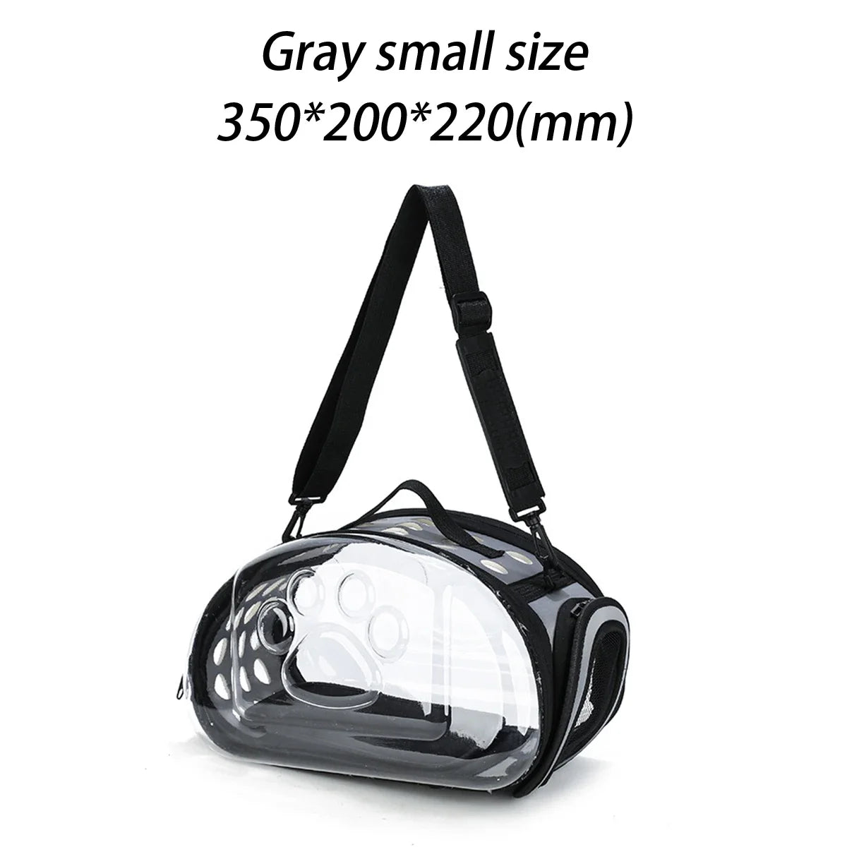 ClearPaws Carrier: Foldable Transparent Pet Shoulder Bag for Travel