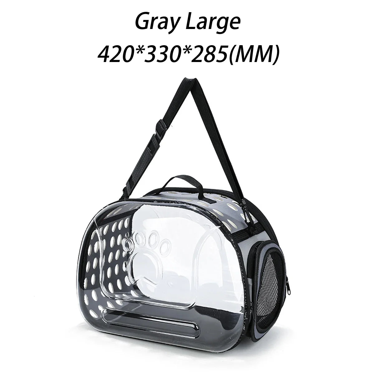 ClearPaws Carrier: Foldable Transparent Pet Shoulder Bag for Travel