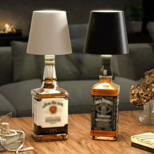 VinoGlow Touch Lamp: Wireless Wine Bottle LED Table Light (USB Rechargeable)